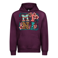 Mauve Wine floral leopard frame mini Urban Hoodie - LillyAllenDesigns