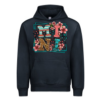 Navy floral leopard frame mini Urban Hoodie - LillyAllenDesigns