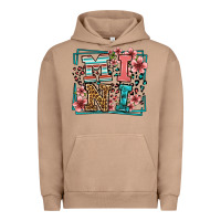 Pigment Burro floral leopard frame mini Urban Hoodie - LillyAllenDesigns