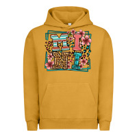 Pigment Peanut Butter floral leopard frame mini Urban Hoodie - LillyAllenDesigns