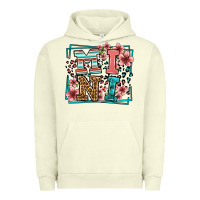Pigment Pistachio floral leopard frame mini Urban Hoodie - LillyAllenDesigns