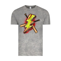Cloud Rock softball lightning bolt Vintage Tee - Zillion Design Studio