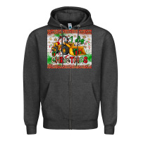 Charcoal Heather i dig christmas bulldozer santa Zipper Hoodie - JahusDesignShop