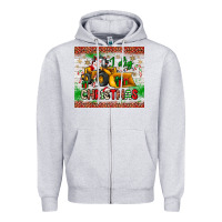 Heather Grey i dig christmas bulldozer santa Zipper Hoodie - JahusDesignShop