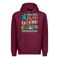 Burgundy team second grade Premium Hoodie - NancyCooperArtShop
