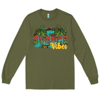 Army Green summer vibes Long Sleeve Tee - SublimationCraftShop