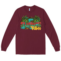 Burgundy summer vibes Long Sleeve Tee - SublimationCraftShop