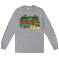 Heather Grey summer vibes Long Sleeve Tee - SublimationCraftShop