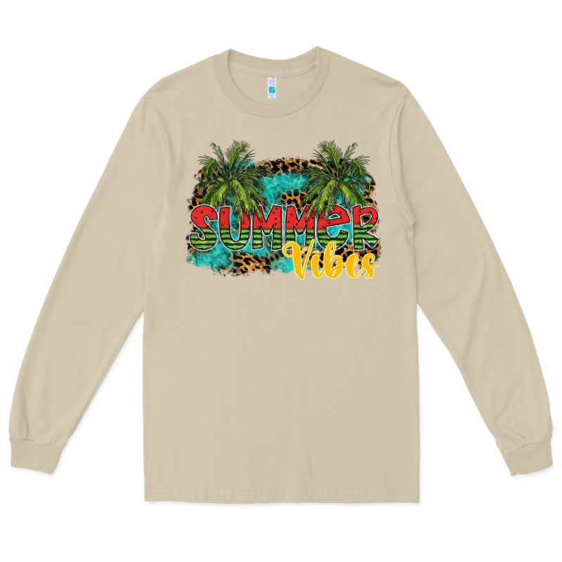 Summer Vibes Long Sleeve Tee by SublimationCraftShop | Teevron