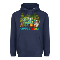 Navy hippie soul camping Heavyweight Hoodie - BarkalooDesign