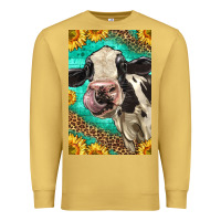 Antique Gold Western Holstein Cow Premium Sweatshirt - LillyAllenDesigns