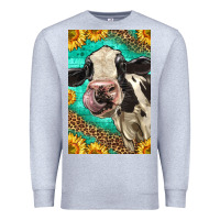 Heather Grey Western Holstein Cow Premium Sweatshirt - LillyAllenDesigns