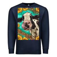 Navy Western Holstein Cow Premium Sweatshirt - LillyAllenDesigns