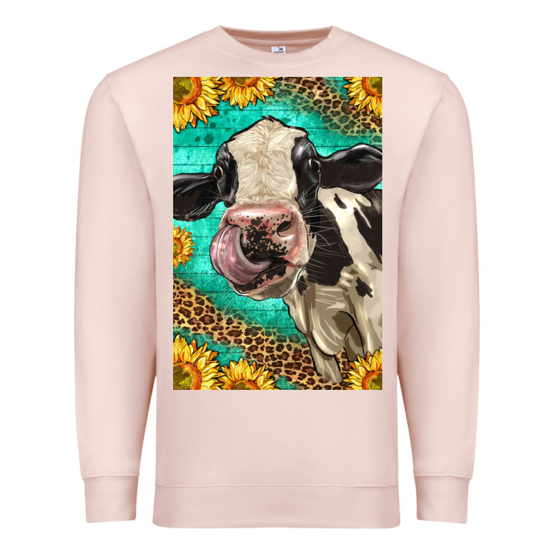 Western Holstein Cow Premium Sweatshirt by LillyAllenDesigns | Teevron