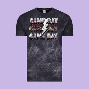 Game Day Game Day Volleyball Lightning Bolt Vintage Tee Designed By Zillion Design Studio
