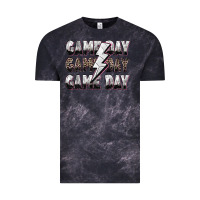 Cloud Black game day game day volleyball lightning bolt Vintage Tee - Zillion Design Studio