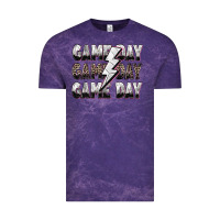 Cloud Purple game day game day volleyball lightning bolt Vintage Tee - Zillion Design Studio