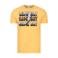 Vintage Mustard game day game day volleyball lightning bolt Vintage Tee - Zillion Design Studio