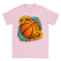 Bubblegum Pink western basketball with sunflower Classic Tee - HRA Design Shop