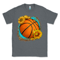 Charcoal Heather western basketball with sunflower Classic Tee - HRA Design Shop