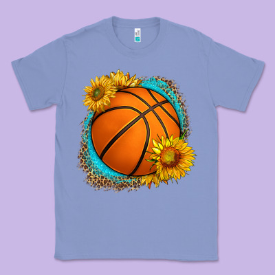 Western Basketball With Sunflower Classic Tee Designed By Hra Design Shop