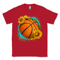 Red western basketball with sunflower Classic Tee - HRA Design Shop