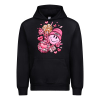 Black retro valentines day Urban Hoodie - LillyAllenDesigns