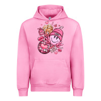Fuchsia Pink retro valentines day Urban Hoodie - LillyAllenDesigns