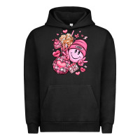 Pigment Black retro valentines day Urban Hoodie - LillyAllenDesigns