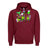 Burgundy cna halloween Zipper Hoodie - AdoDesignShop
