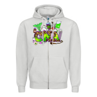 Dove Grey cna halloween Zipper Hoodie - AdoDesignShop