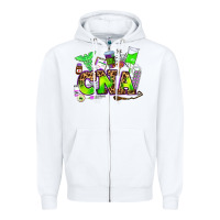White cna halloween Zipper Hoodie - AdoDesignShop