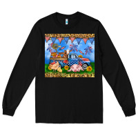 Black America farm animals truck 20oz skinny tumbler Long Sleeve Tee - Neo Western