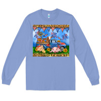 Colony Blue America farm animals truck 20oz skinny tumbler Long Sleeve Tee - Neo Western
