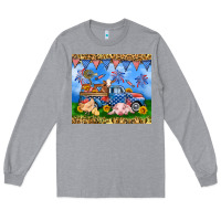 Heather Grey America farm animals truck 20oz skinny tumbler Long Sleeve Tee - Neo Western