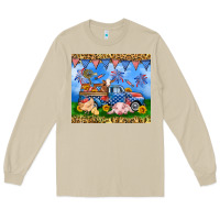Mushroom America farm animals truck 20oz skinny tumbler Long Sleeve Tee - Neo Western