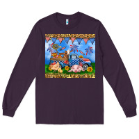 Plum America farm animals truck 20oz skinny tumbler Long Sleeve Tee - Neo Western