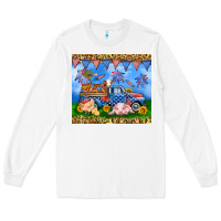 White America farm animals truck 20oz skinny tumbler Long Sleeve Tee - Neo Western