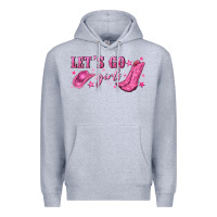 Heather Grey lets go girls Premium Hoodie - NancyCooperArtShop