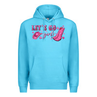 Ocean Blue lets go girls Premium Hoodie - NancyCooperArtShop