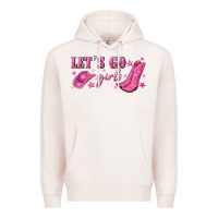 Pale Pink lets go girls Premium Hoodie - NancyCooperArtShop