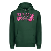 Sports Green lets go girls Premium Hoodie - NancyCooperArtShop