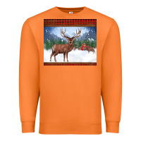 Carrot christmas reindeer red barn country farm christmas Premium Sweatshirt - BarkalooDesign