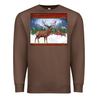 Chestnut christmas reindeer red barn country farm christmas Premium Sweatshirt - BarkalooDesign