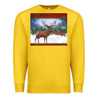 Lemon christmas reindeer red barn country farm christmas Premium Sweatshirt - BarkalooDesign