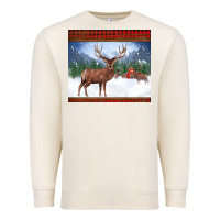 Sandshell christmas reindeer red barn country farm christmas Premium Sweatshirt - BarkalooDesign
