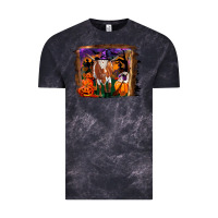 Cloud Black longhorn cow halloween Vintage Tee - RanaPortraitStore