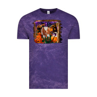 Cloud Purple longhorn cow halloween Vintage Tee - RanaPortraitStore