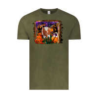 Vintage Olive longhorn cow halloween Vintage Tee - RanaPortraitStore