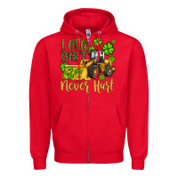 Red a little dirt never hurt st patricks bulldozer Zipper Hoodie - JahusDesignShop